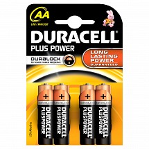 Duracell Alkaline Batteries, AA, 4/pack