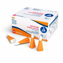 Advantage Pressure Activated Safety Lancets, Sterile, 28g, 1mm depth, 100/box