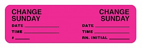 Change Minder Label, Sunday, Pink,  Size: 3