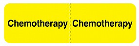 Line Identification Label, Chemotherapy, Yellow,  Size: 3