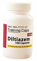 Diltiazem 120mg, Training Capsules, 100/bottle, 1/each