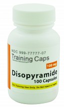 Disopyramide 25mg, Training Capsules, 100/bottle, 1/each