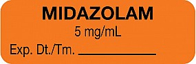 Anesthesia Label, Midazolam 5 mg/mL, 1-1/2
