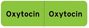 Line Identification Label, Oxytocin, Green,  Size: 3