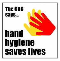 HAND HYGIENE SAVES LIVES, Removable Hand Hygiene Label, 6