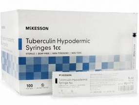 McKesson TB Luer Slip Syringe, Without Needle, 1ml, 100/box