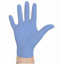 Aquasoft Blue Nitrile Exam Gloves, Medium, 3000/case