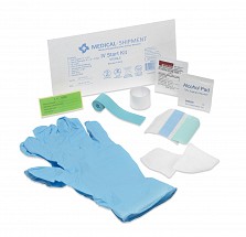 IV Start Kit w/ Transparent Dressing and Nitrile Gloves, Sterile, 1/each