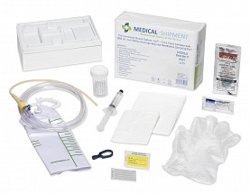 Foley Catheter Kit, Latex, 5cc, Sterile, 14FR, 1/each