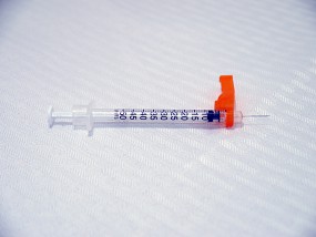 Smiths Insulin Syringe, 0.5mL syringe 28G X 1/2