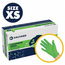 Flexaprene Green Exam Gloves, XSmall, 200/box