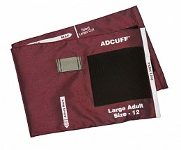 Adcuff Sphyg Cuff, Burgandy, Large Adult, (34-50cm), Latex Free, 1/each