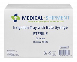 Irrigation Tray, 60cc Bulb Syringe, Sterile, 20/case