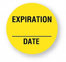 Expiration Date Label, Size: 3/4