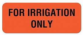 FOR IRRIGATION ONLY, Syringe Medication Label, 2-1/4