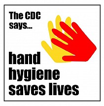 HAND HYGIENE SAVES LIVES, Removable Hand Hygiene Label, 6