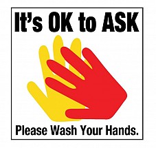 IT\'S OK TO ASK, Hand Hygiene Labels, Size: 6\