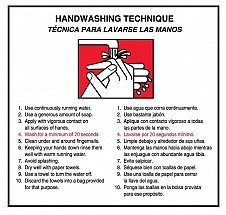 Handwashing Technique Labels,  Size: 6