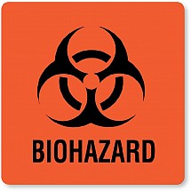 Biohazard Warning Label  Size: 3