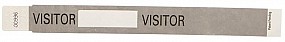 Tyvek Visitor Wristband,  Gray, 10