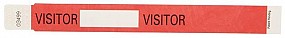 Tyvek Visitor Wristband,  Red, 10