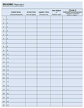 HIPAA-compliant Sign-in Sheet 23 labels/sheet, 1/sheet