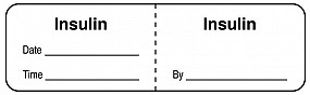 Insulin, I.V. Line Identification Label, 3