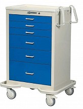 Six-Drawer Push Button Lock Cart without Accessories, 1/each