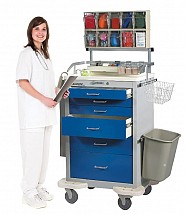 Six-Drawer Push Button Lock Cart With Accessories, 1/each