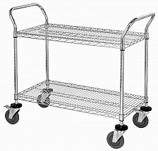 3 Shelf Wire Utility Cart, 1/each