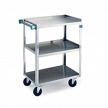 Utility Cart, Stainless Steel, 3-Shelves, 1/each