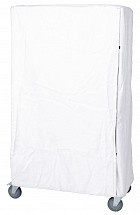 Cart Cover for Manikin 5 Shelf Storage Cart, Zipper Closure,  White, 1/each