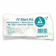 IV Start Kit w/Tegaderm and Nitrile Gloves, Sterile, Latex Free, 1/each