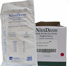 Nitriderm Sterile Powder Free Surgical Gloves, Size 6.0, Sterile Pairs, 25/box