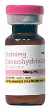 Dimenhydrinate 50mg/mL, Training Vials, 25/pack