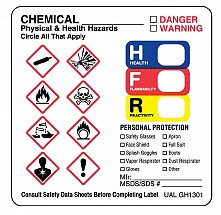 GHS Hazard Label, 2-1/2