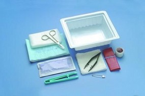 Dressing Change Tray w/Instruments and ABD Pad - Sterile, Latex Free, 1/each