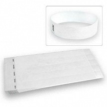 Tyvek Waterproof Wristband, White, 4.75 x 10.75, 5/pack