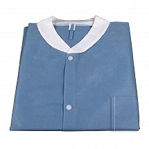 Disposable Lab Jackets Dark Blue Small, 1/each
