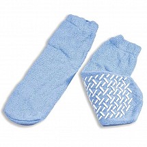 Slipper Socks, Large, Sky Blue, 1/each