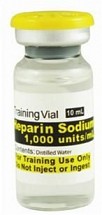 Training Vial, Heparin 1,000 U/mL, 25/pack