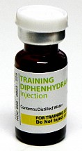 Diphenhydramine HCl Injection 50mg/mL HIGH POTENCY, Training Vials, 25/pack