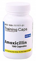 Amoxicillin 500mg, Training Capsules, 100/bottle