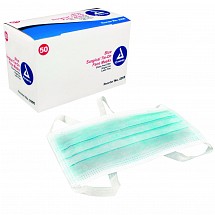 Exam Face Mask w/Ties, Latex-Free, 1/each
