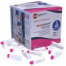 Button Activated Safety Lancets, 21g, 100/each