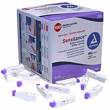 Button Activated Safety Lancets, 28g, 100/each