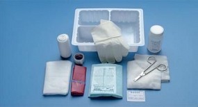 Dressing Change Tray w/ Saline and Stretch Gauze, 1/each