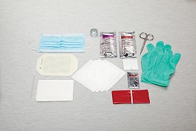 Central Line Dressing Trays with Alcohol / PVP, 1/each