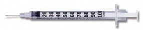 BD Insulin Syringe PA, 28g x .5", 100/each